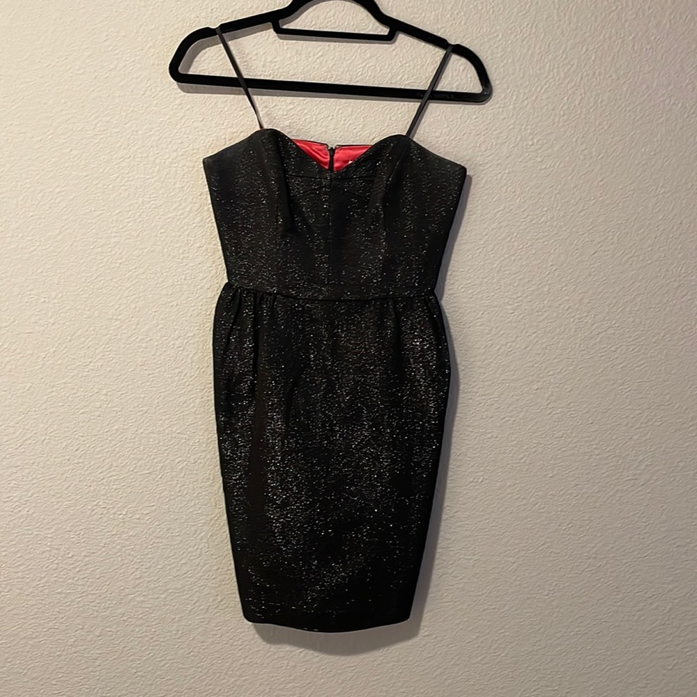Milly Strapless Black Sweetheart Dress; Size 2